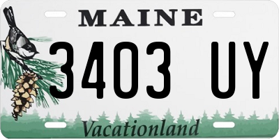 ME license plate 3403UY