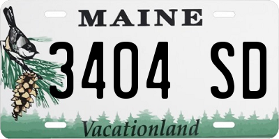 ME license plate 3404SD