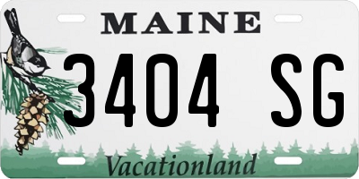 ME license plate 3404SG