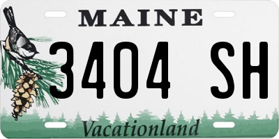 ME license plate 3404SH
