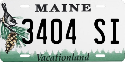 ME license plate 3404SI
