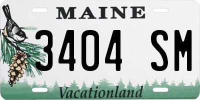 ME license plate 3404SM