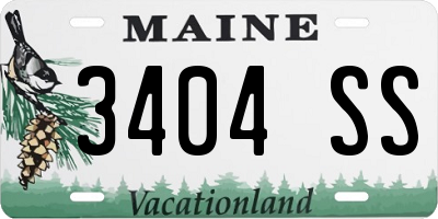 ME license plate 3404SS
