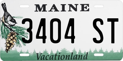 ME license plate 3404ST