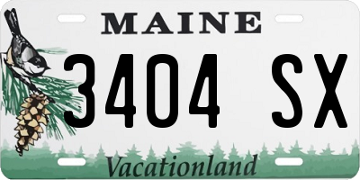 ME license plate 3404SX