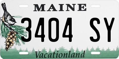 ME license plate 3404SY