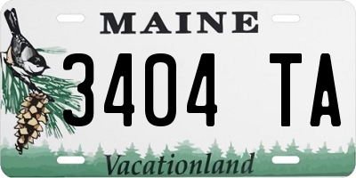 ME license plate 3404TA