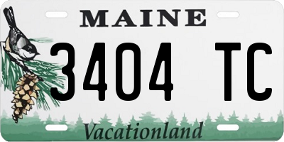 ME license plate 3404TC