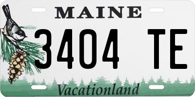 ME license plate 3404TE