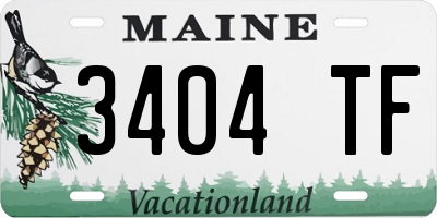 ME license plate 3404TF