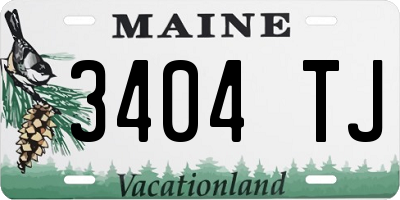 ME license plate 3404TJ