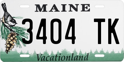 ME license plate 3404TK