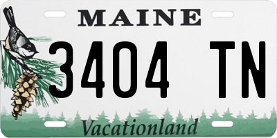 ME license plate 3404TN