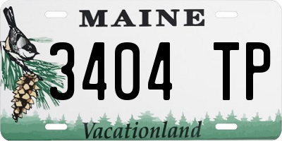 ME license plate 3404TP
