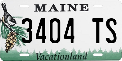 ME license plate 3404TS