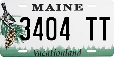 ME license plate 3404TT