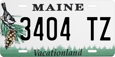 ME license plate 3404TZ