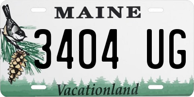 ME license plate 3404UG