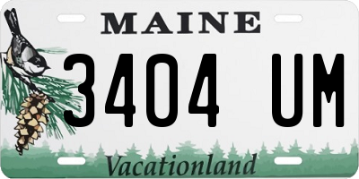 ME license plate 3404UM