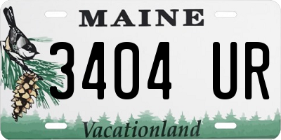 ME license plate 3404UR