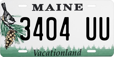 ME license plate 3404UU