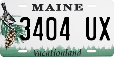 ME license plate 3404UX