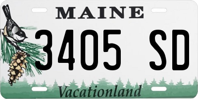 ME license plate 3405SD