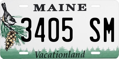 ME license plate 3405SM
