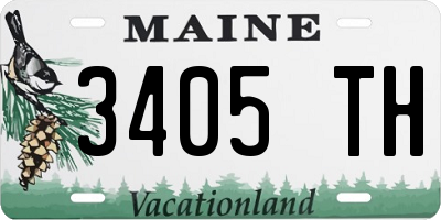 ME license plate 3405TH