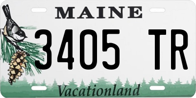 ME license plate 3405TR