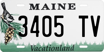 ME license plate 3405TV