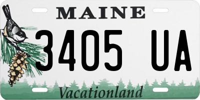 ME license plate 3405UA