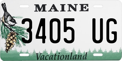 ME license plate 3405UG