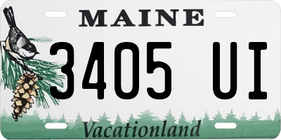 ME license plate 3405UI