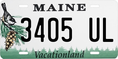 ME license plate 3405UL