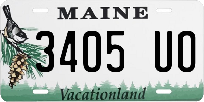 ME license plate 3405UO