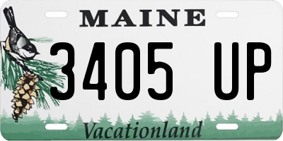 ME license plate 3405UP