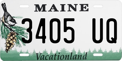 ME license plate 3405UQ