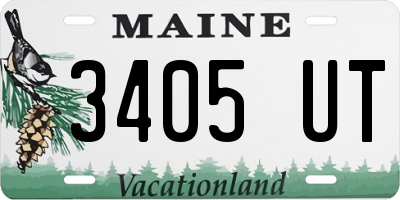 ME license plate 3405UT