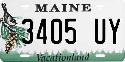 ME license plate 3405UY