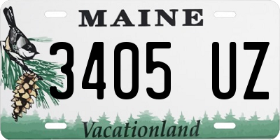 ME license plate 3405UZ