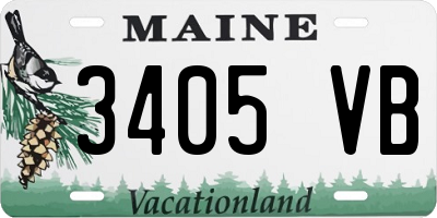 ME license plate 3405VB