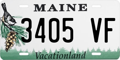 ME license plate 3405VF