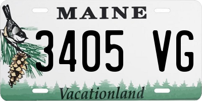 ME license plate 3405VG