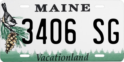 ME license plate 3406SG