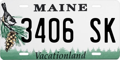 ME license plate 3406SK