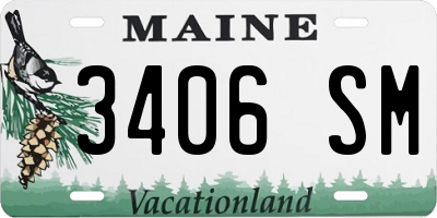 ME license plate 3406SM
