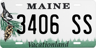 ME license plate 3406SS