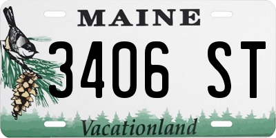 ME license plate 3406ST