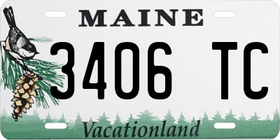 ME license plate 3406TC